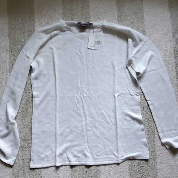 New Island Company Snow Linen Knit Crew Sweater - Picture 3 of 5